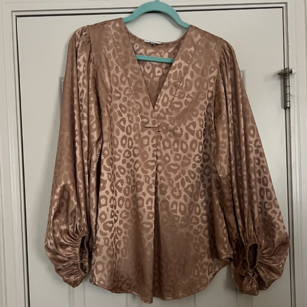 Gold Cheetah Print Top